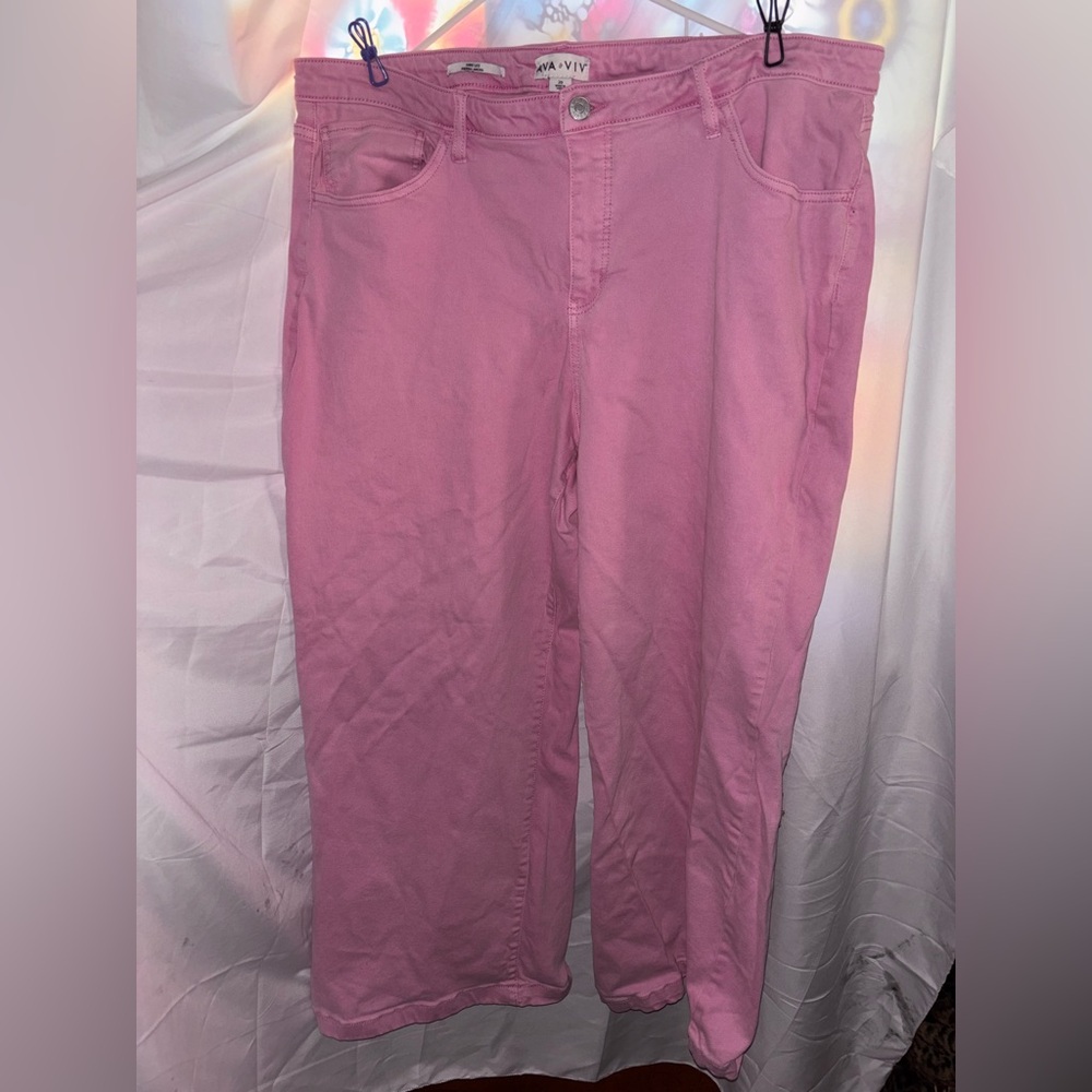 Ava & Viv Pink Five-Pocket Jeans